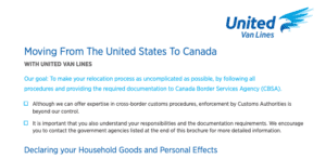 Moving to Canada Checklist